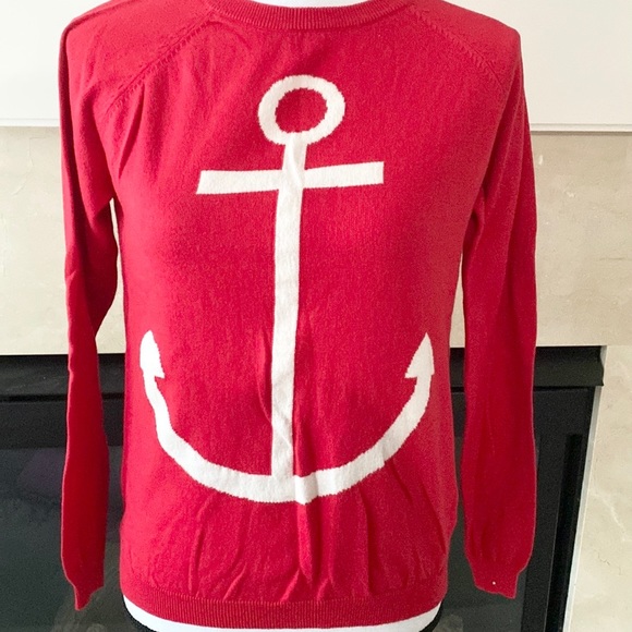 Red anchor sweater - Picture 2 of 4